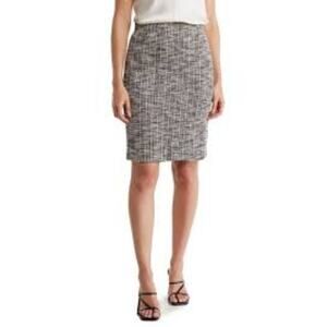 Amanda + Chelsea Women's Black Tweed Aline Skirt Size L